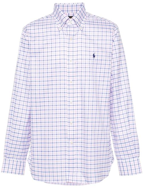 Camicia uomo in cotone blu/bianco/rosa Polo Ralph Lauren | 712936022003